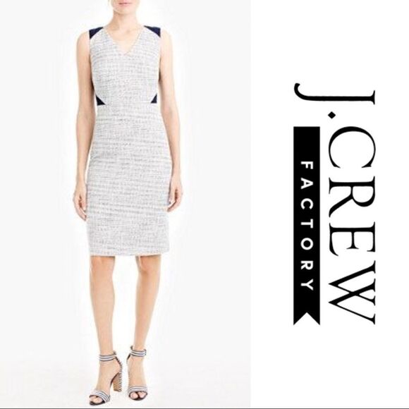 J. Crew Factory Tweed Cotton Dress - Women’s 8 - Picture 1 of 9